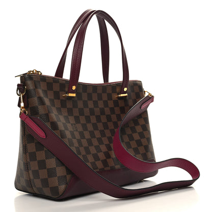 Louis Vuitton Damier Ebene Cuir Taurillon Hyde Park Fuchsia 3 of 9