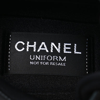 Chanel Lambskin Fabric CC Sneakers 36.5 Black 10 of 10