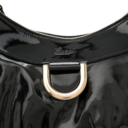 Gucci Patent Large D Ring Hobo Black 8 of 13