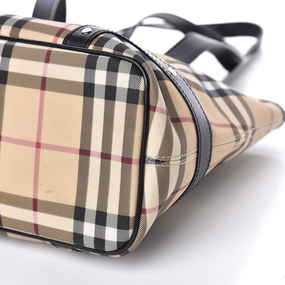 Burberry Vintage Check Studded Tote Black 9 of 14
