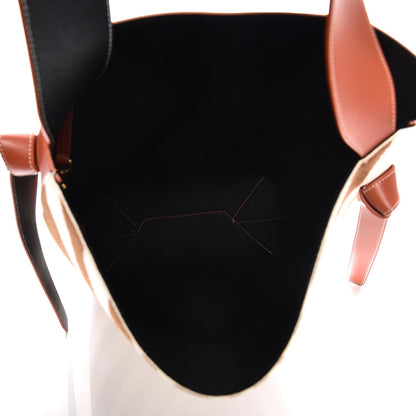 Celine Shiny Smooth Calfskin Zebra Printed Calf Hair Small Twisted Cabas Chalk Brick 5 of 11