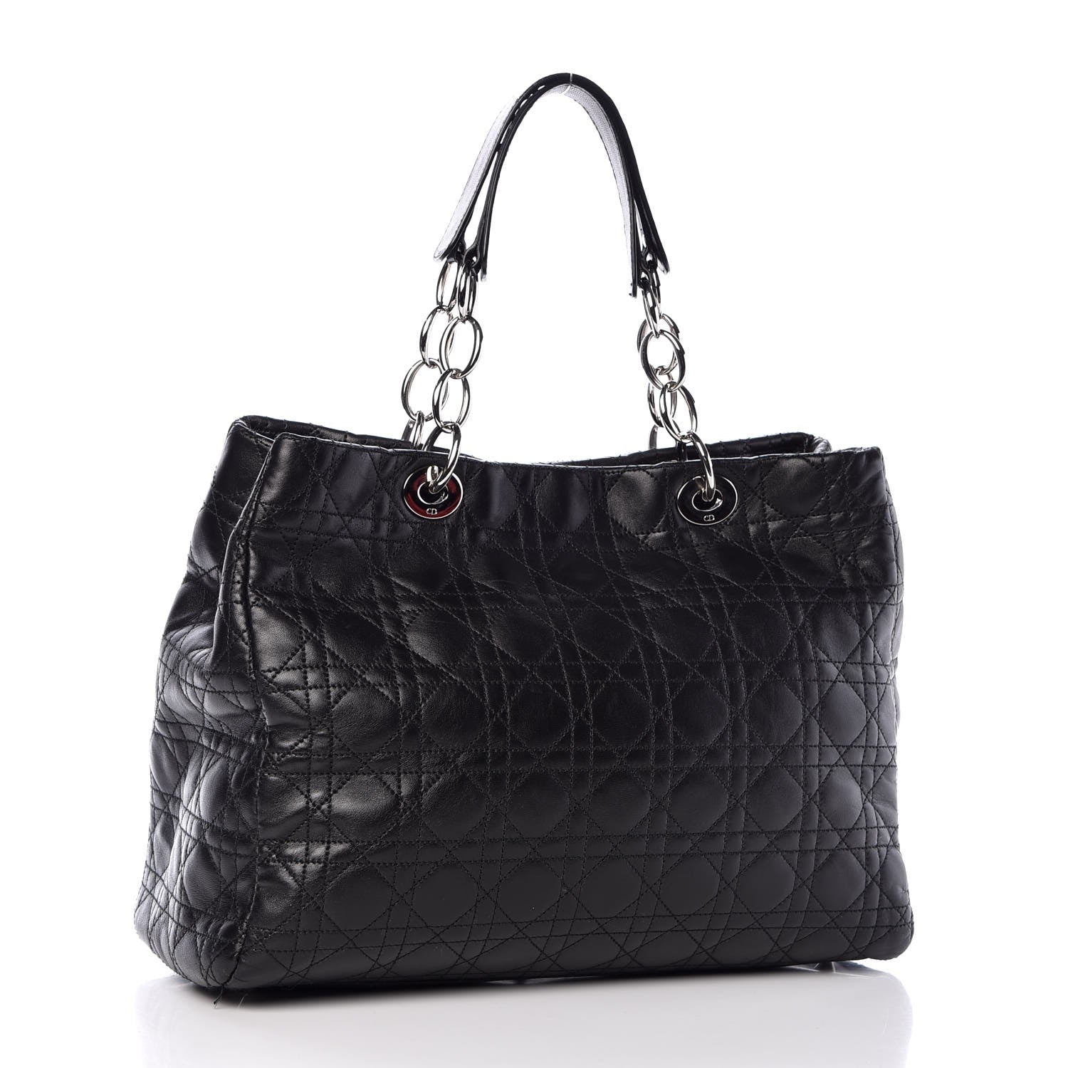 Christian Dior Lambskin Cannage Large Dior Soft Shopping Tote Black 3 of 10
