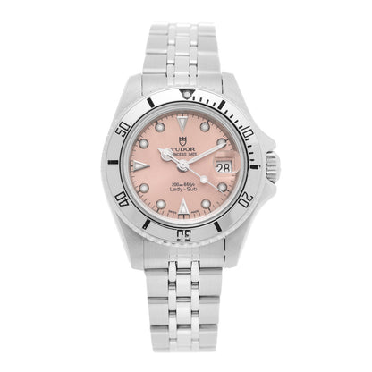 TUDOR Stainless Steel 26mm Lady-Sub Princess Date Automatic Watch Pink 96090 1 of 5