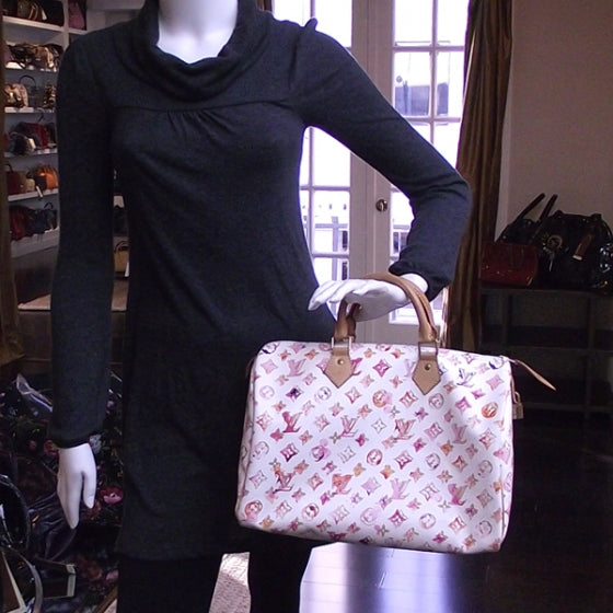 Louis Vuitton Watercolor Aquarelle Speedy 35 White 2 of 8