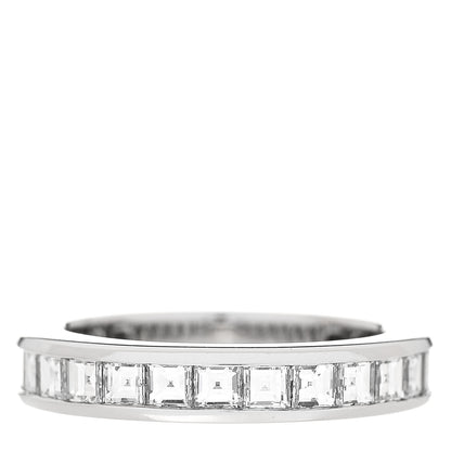 Tiffany Platinum Diamond Square Cut Eternity Wedding Band Ring 48 4.5 3 of 5