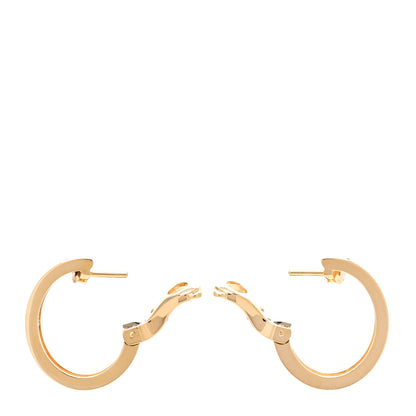 Cartier 18K Yellow Gold 2 Diamond 5.5mm LOVE Hoop Earrings 3 of 5