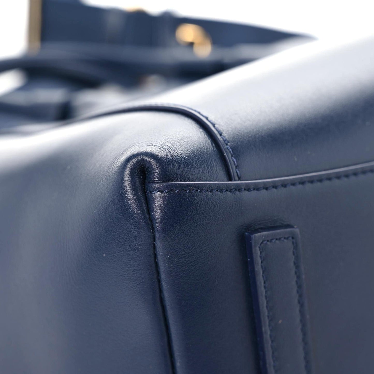 Box Calfskin Small Antigona Sport Top Handle Bag Navy