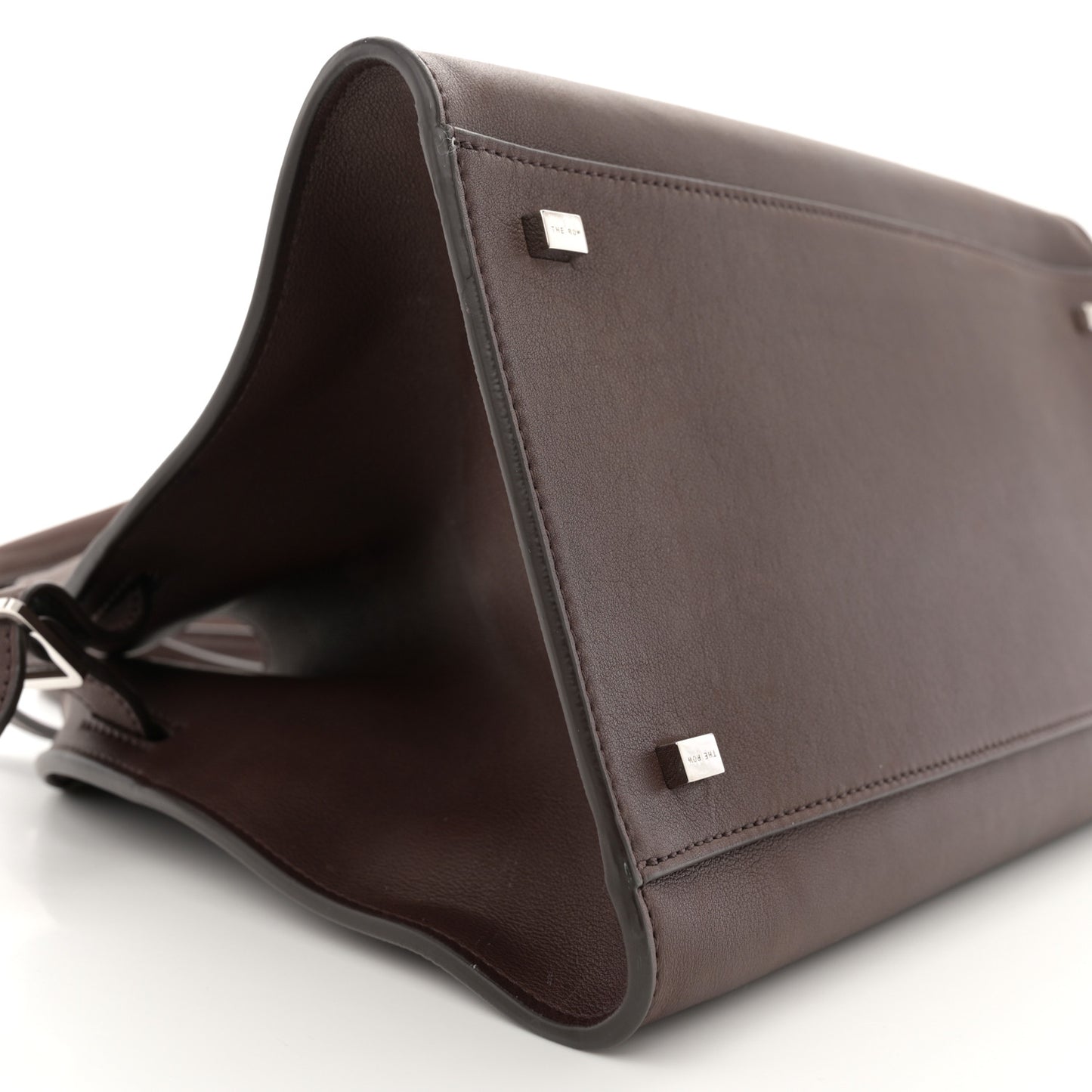 Polished Saddle Calfskin Soft Margaux 12 Deep Brown