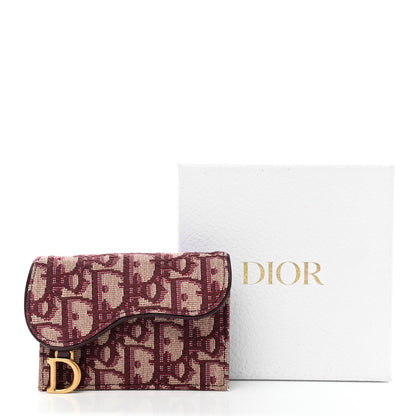 Christian Dior Oblique Saddle Card Holder Bordeaux 10 of 10