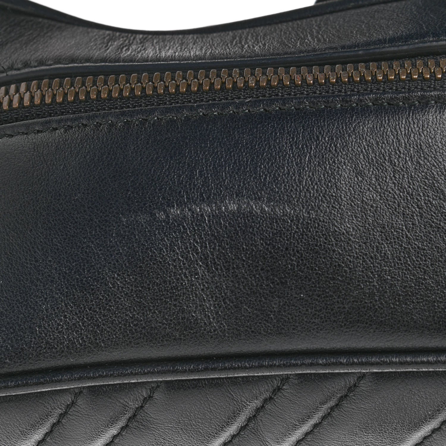 Gucci Calfskin Matelasse Sylvie Web Small GG Marmont Top Handle Shoulder Bag Black 11 of 12