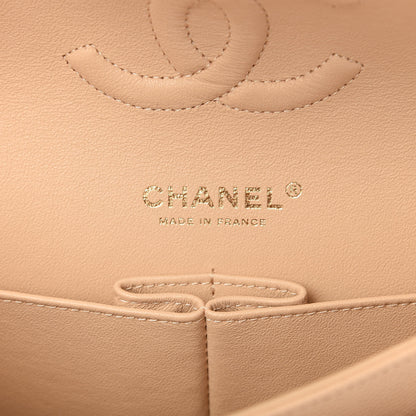 Chanel Caviar Quilted Medium Double Flap Light Beige 8 of 10