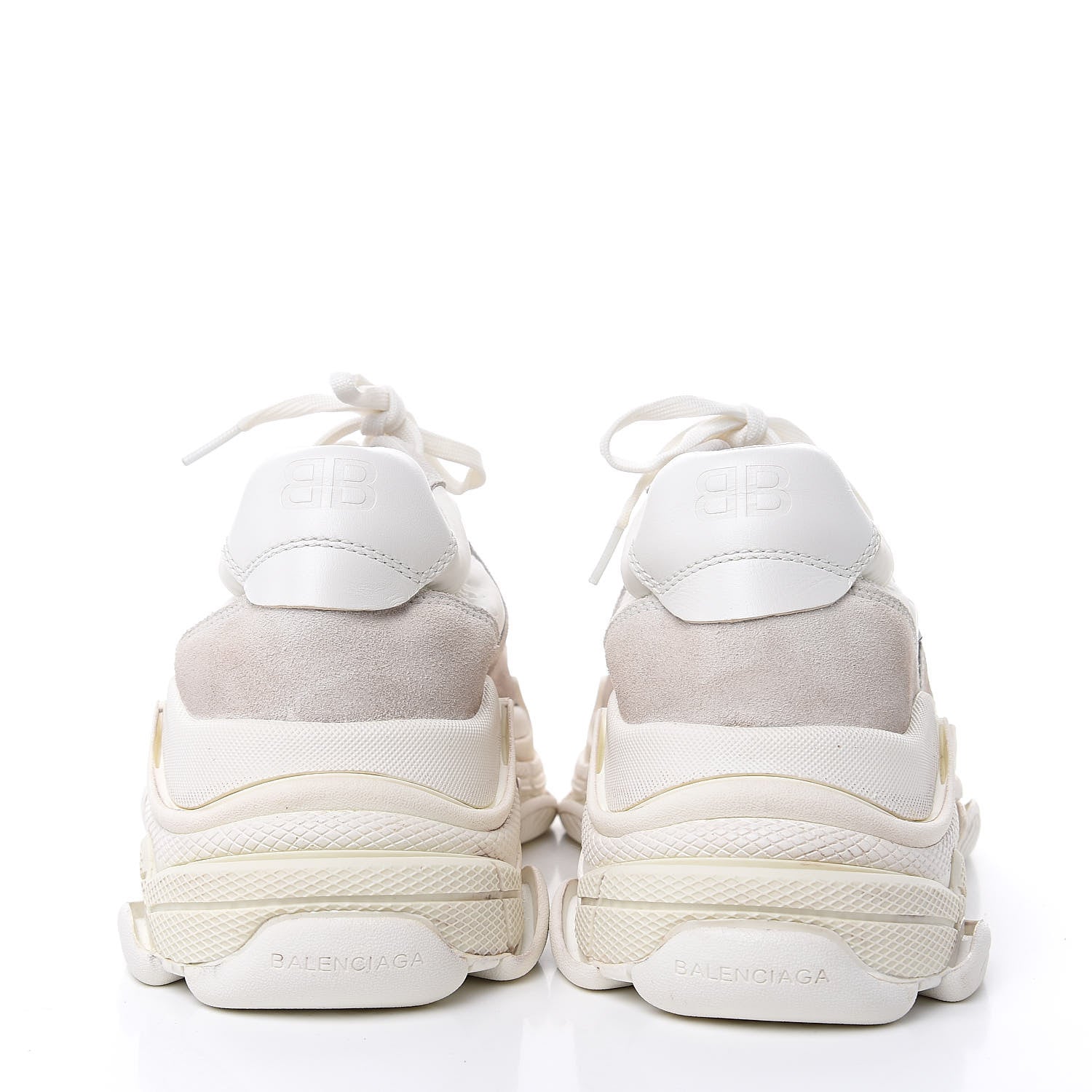 Balenciaga Nylon Suede Mens Triple S 2.0 Sneakers 44 White 5 of 8