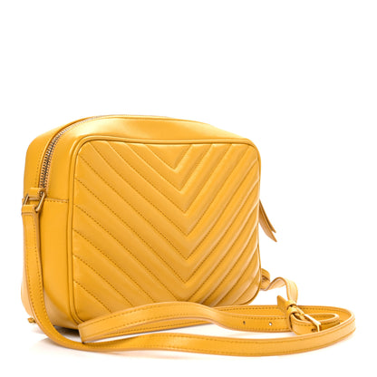 Saint Laurent Calfskin Matelasse Monogram Lou Camera Bag Safran 3 of 12
