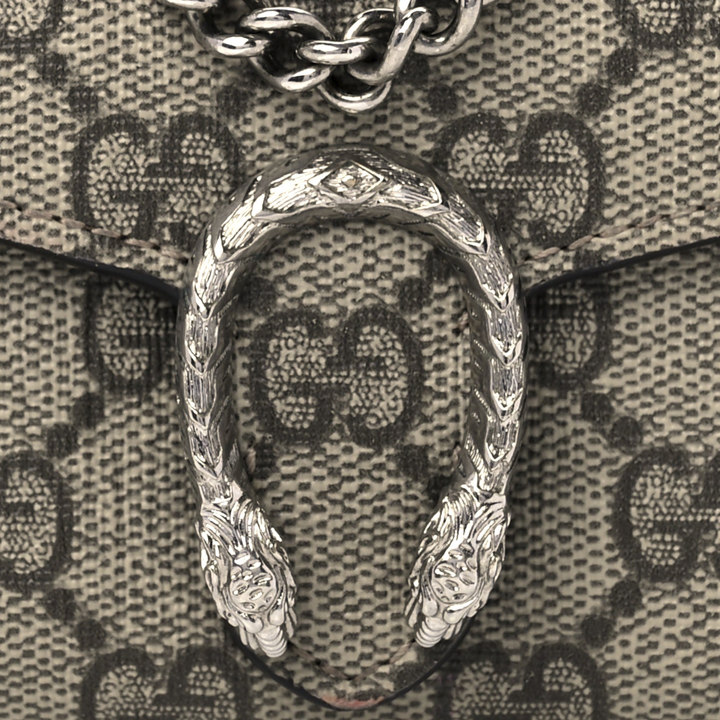 GG Supreme Monogram Dionysus Coin Purse Taupe