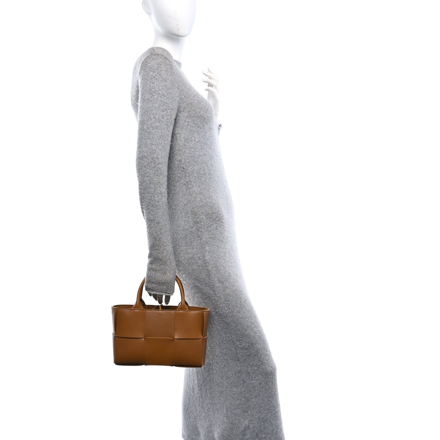 Nappa Maxi Intrecciato Mini Arco Tote Camel
