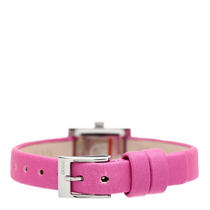 Gucci Stainless Steel Satin Pink Mother of Pearl 14mm G-Frame Square Quartz Watch Fuchsia 3 of 6