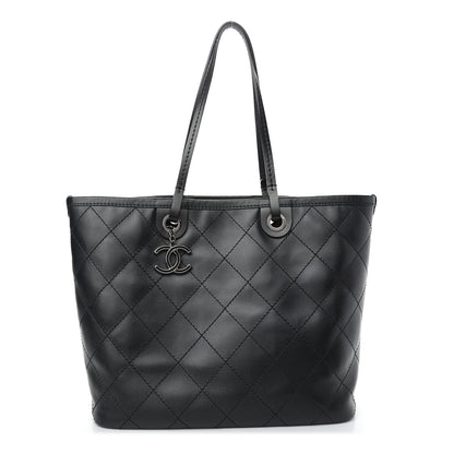 Chanel Grained Calfskin Shopping Fever Tote Black 3 of 10