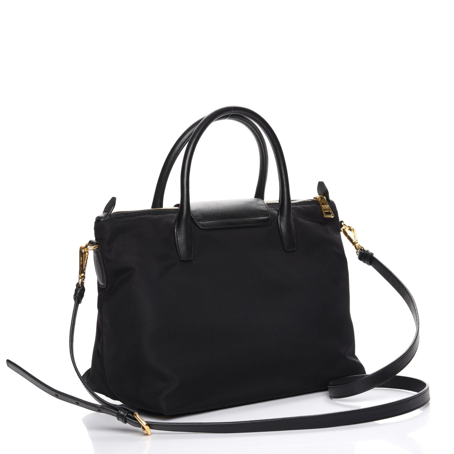 Saffiano Tessuto Nylon Tote Nero Black
