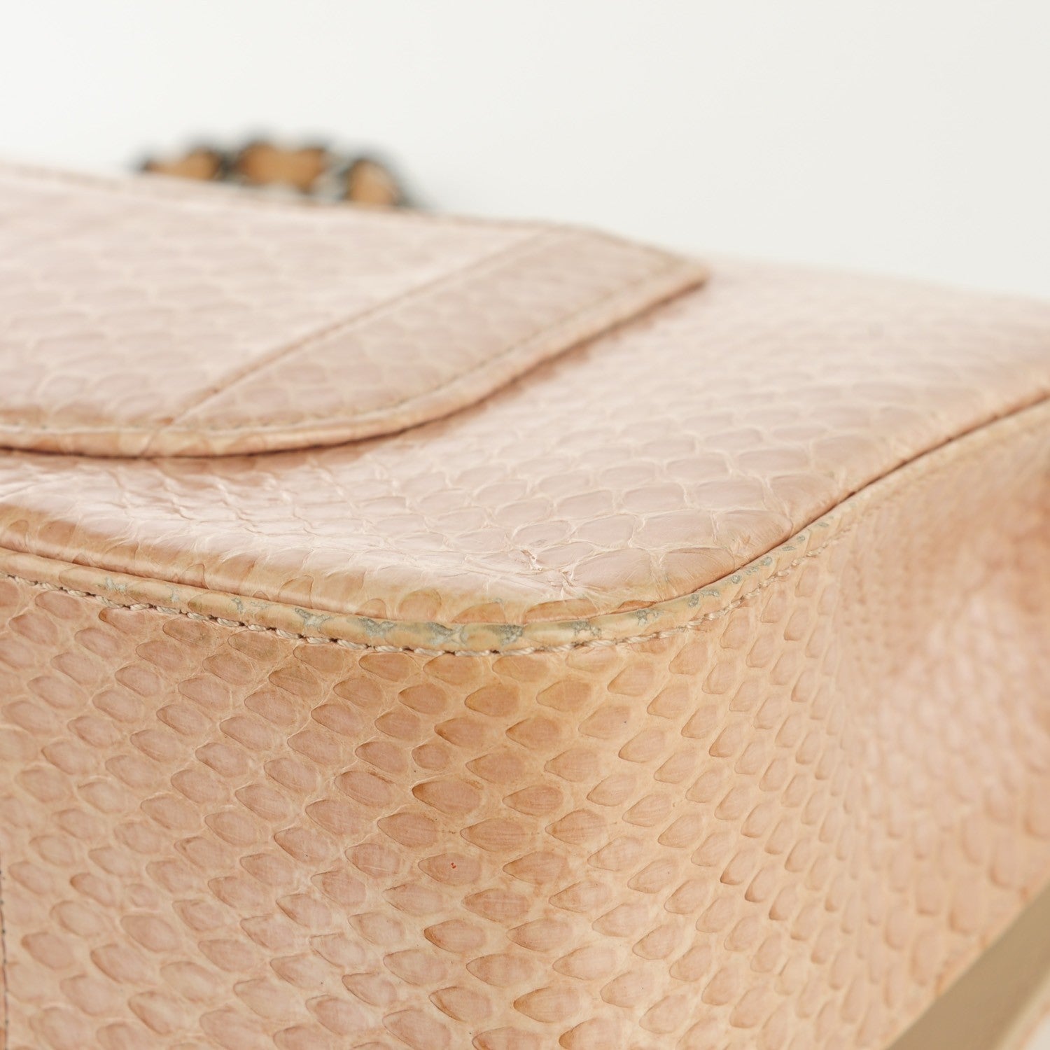 Chanel Python Medium Double Flap Pink 11 of 20