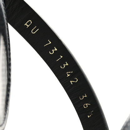 Saint Laurent Calfskin Platz 105 Platform Sandals 36.5 Black 6 of 9