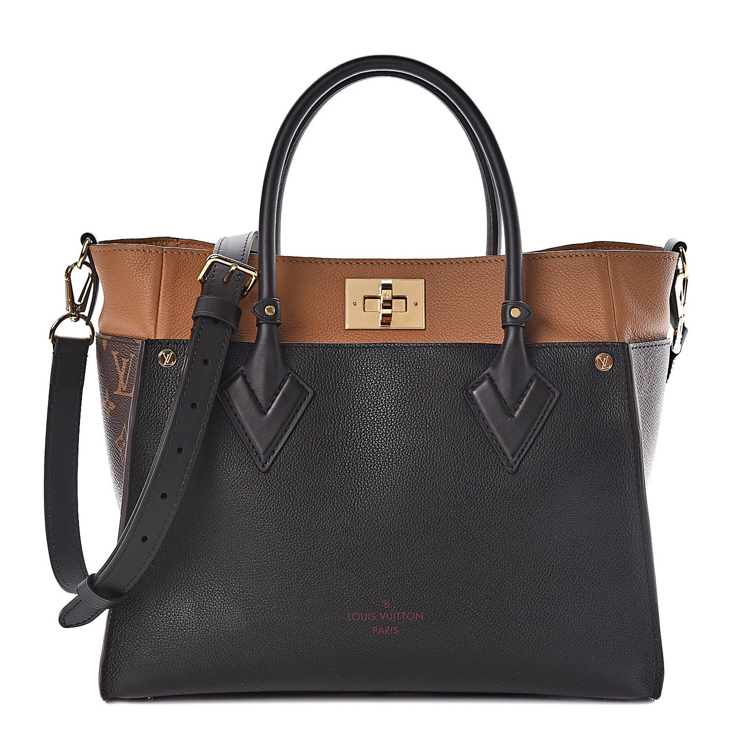 Calfskin Monogram On My Side Black
