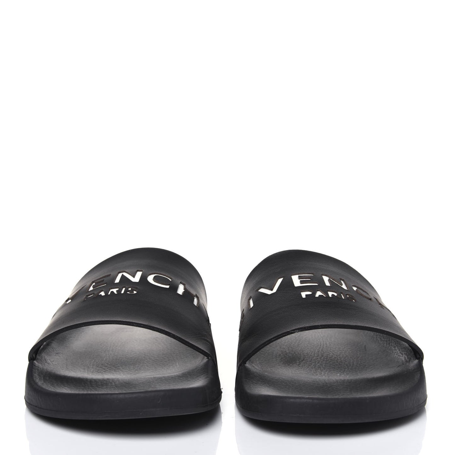 Rubber Logo Pool Slide Sandals 41 Black
