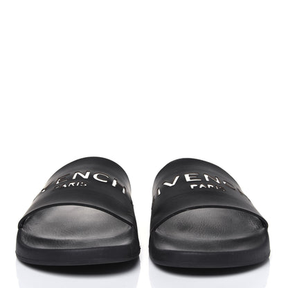 Givenchy Rubber Logo Pool Slide Sandals 41 Black 2 of 9