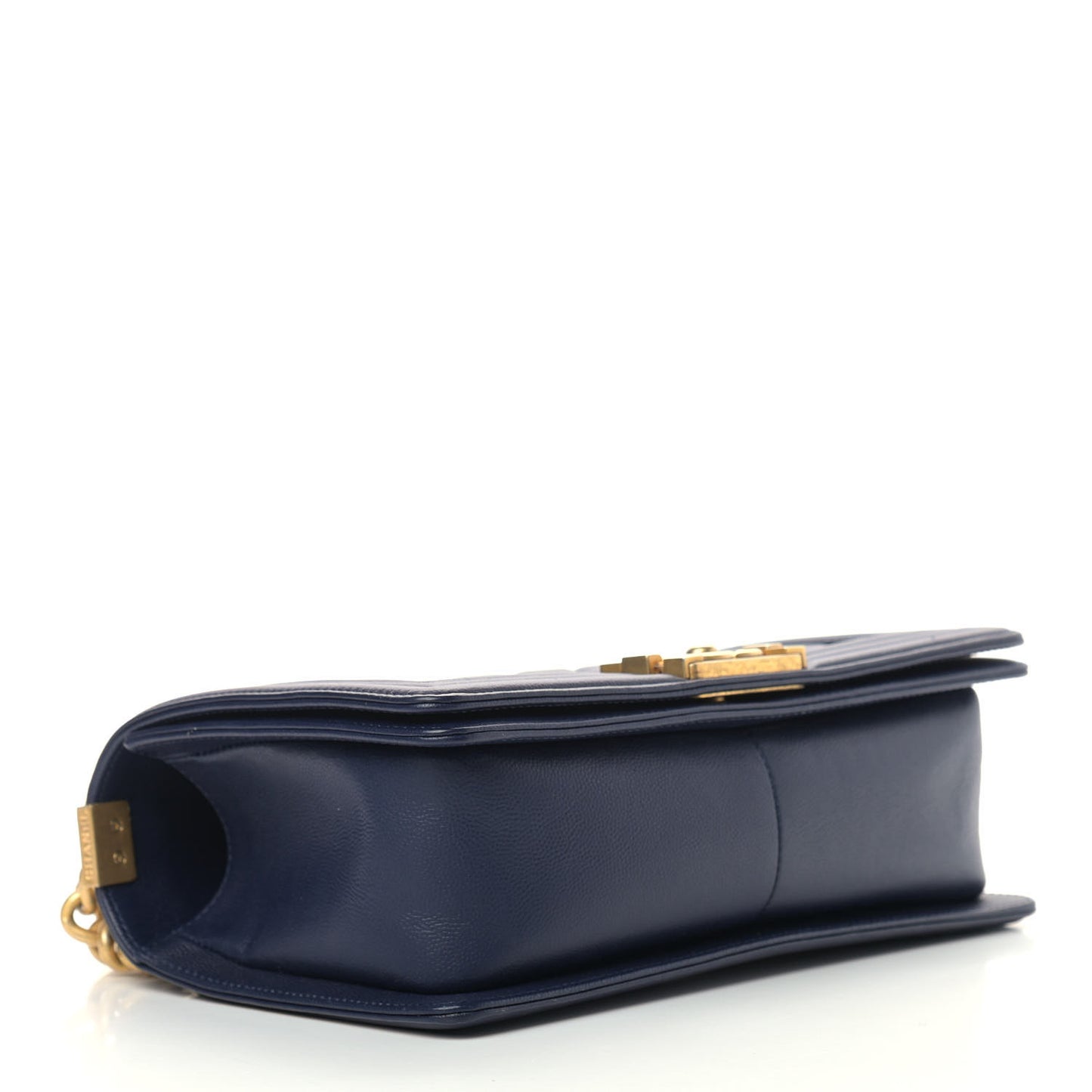 Caviar Quilted Medium Boy Flap Navy