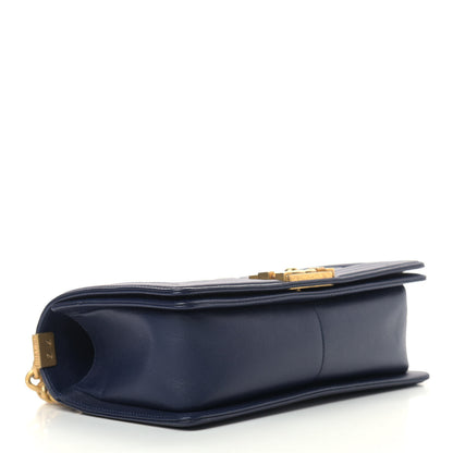 Chanel Caviar Quilted Medium Boy Flap Navy 4 of 11