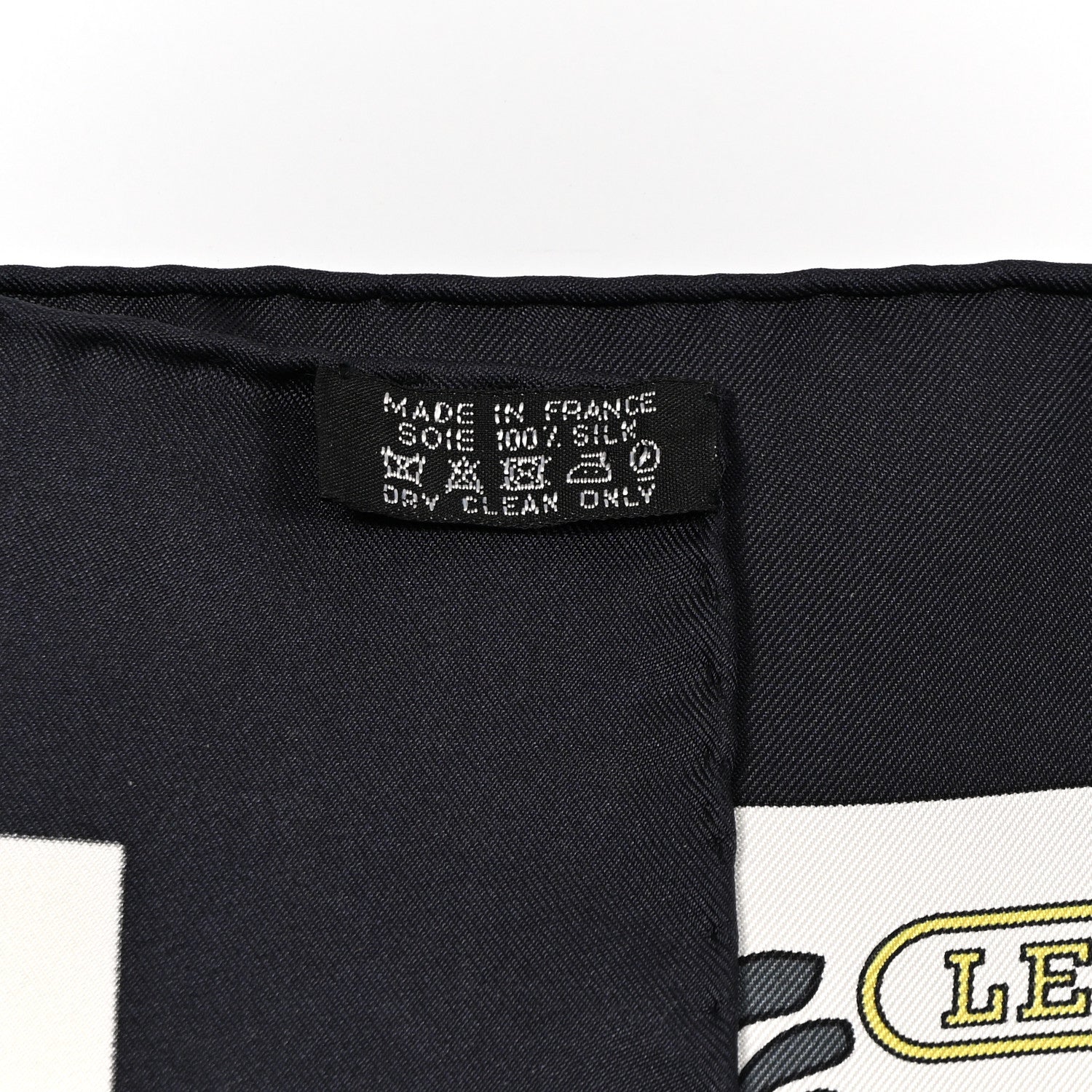 Hermes Silk Les Leopards Scarf 90 Black Blanc Jaune D'Or 3 of 8