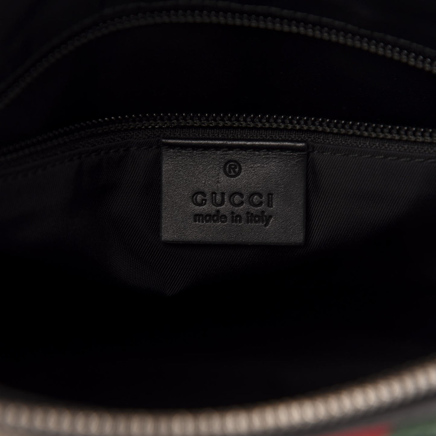 GG Supreme Monogram Web Messenger Bag Black