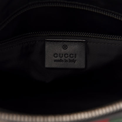 Gucci GG Supreme Monogram Web Messenger Bag Black 6 of 11