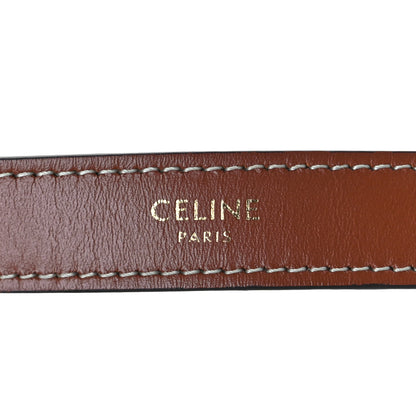Celine Canvas Calfskin Ava Triomphe Shoulder Bag White 6 of 9