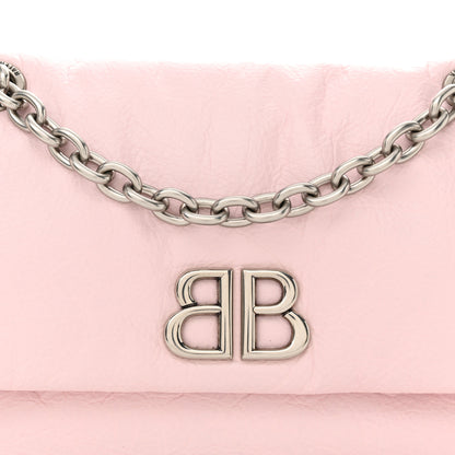 Balenciaga Arena Calfskin Mini Monaco Chain Shoulder Bag Petal Pink 8 of 10