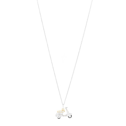 Roberto Coin 18K White Yellow Gold Diamond Scooter Pendant Necklace 1 of 6