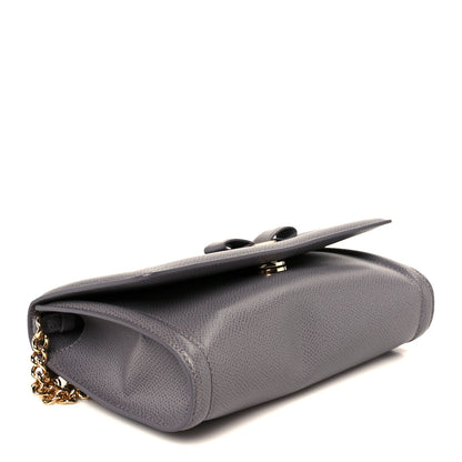 Salvatore Ferragamo Pebble Calfskin Mini Vara Bow Crossbody Bag Urban Grey 4 of 10
