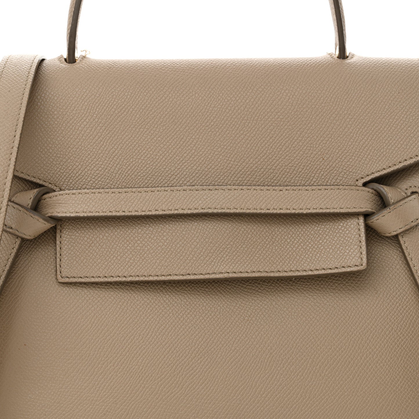 Grained Calfskin Micro Belt Bag Light Taupe