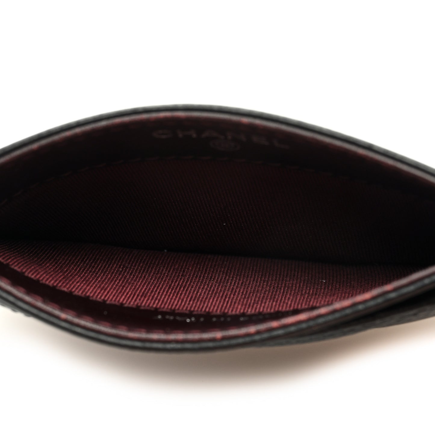 Caviar Quilted Card Holder Black