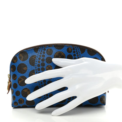Louis Vuitton Monogram Kusama Pumpkin Dots Cosmetic Pouch Blue 3 of 7