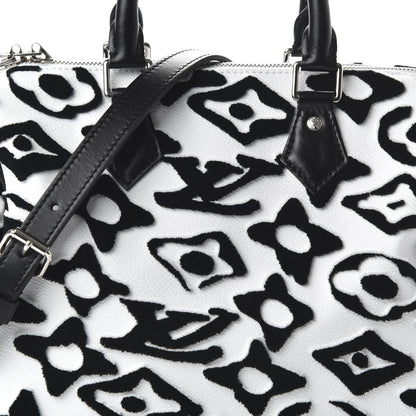 Louis Vuitton X UF Tufted Monogram Speedy Bandouliere 25 White Black 9 of 9