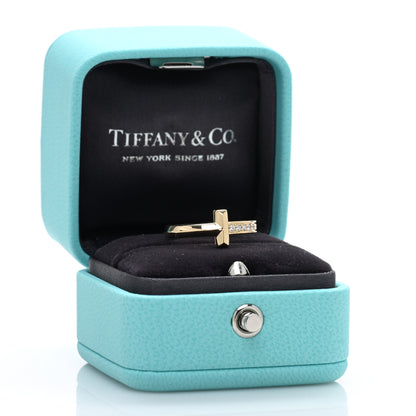 Tiffany 18K Yellow Gold Diamond 2.5mm T T1 Ring 47 4 5 of 5