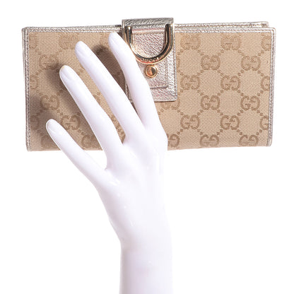 Gucci Monogram D Ring Continental Wallet Silver 2 of 7