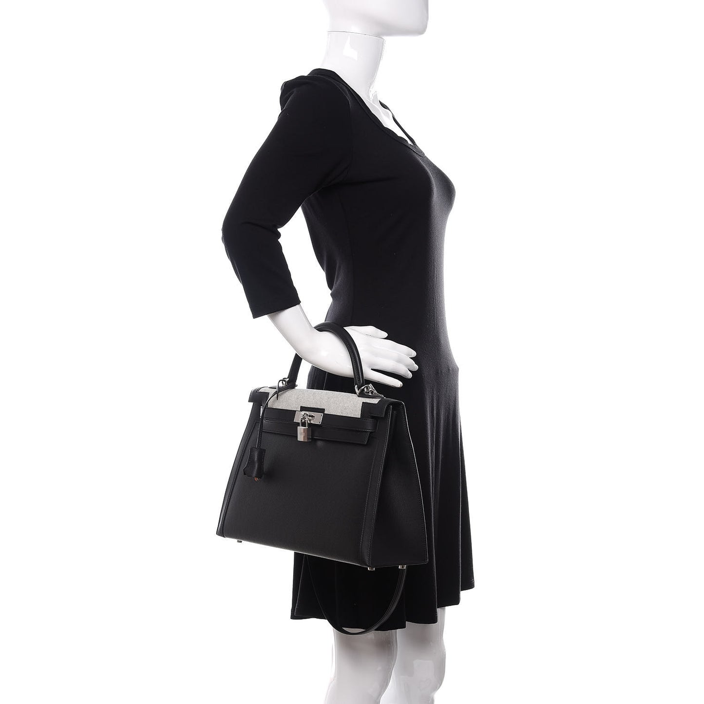 Berline Toile Swift Kelly Sellier 32 Black Ecru