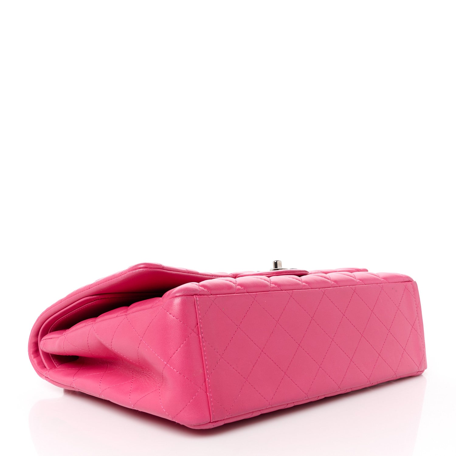 Chanel Lambskin Quilted Maxi Double Flap Fuchsia 4 of 14