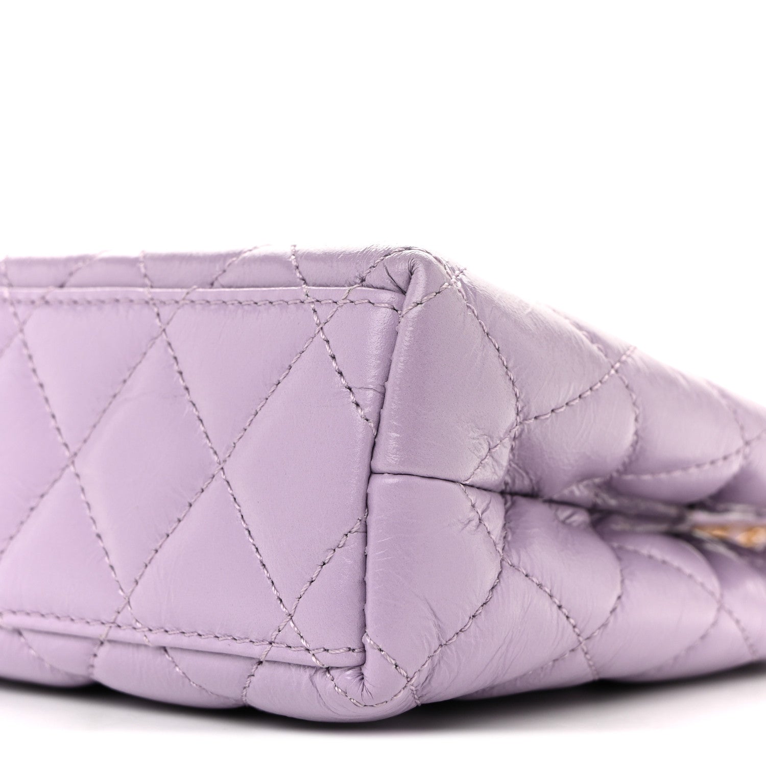Chanel Shiny Aged Calfskin Quilted Nano Kelly Shopper Lilac 19 of 19