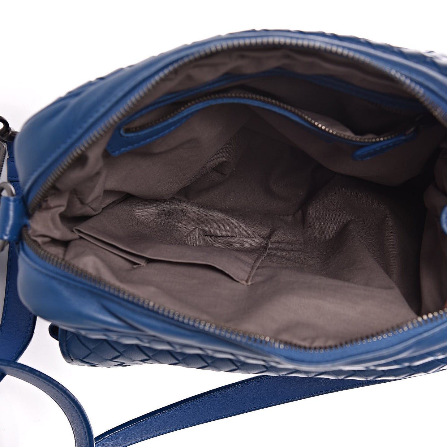 Nappa Intrecciato Messenger Bag Blue