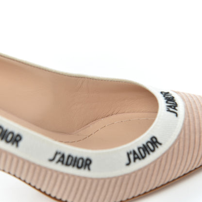 Christian Dior Technical Canvas Ribbon Embroidered J'Adior 65mm Pumps 35 Powder Nude 12 of 15