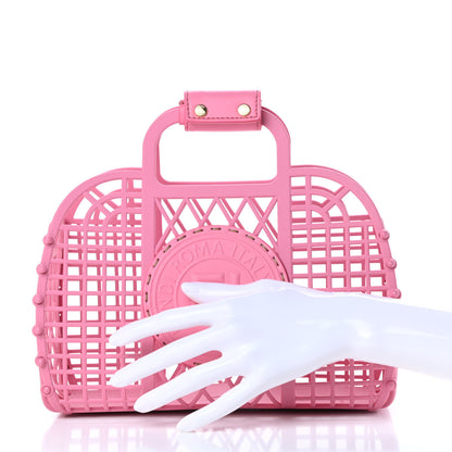 Fendi Recycled Plastic Vitello Liberty Matte Small Fendi Basket Rosa 2 of 11