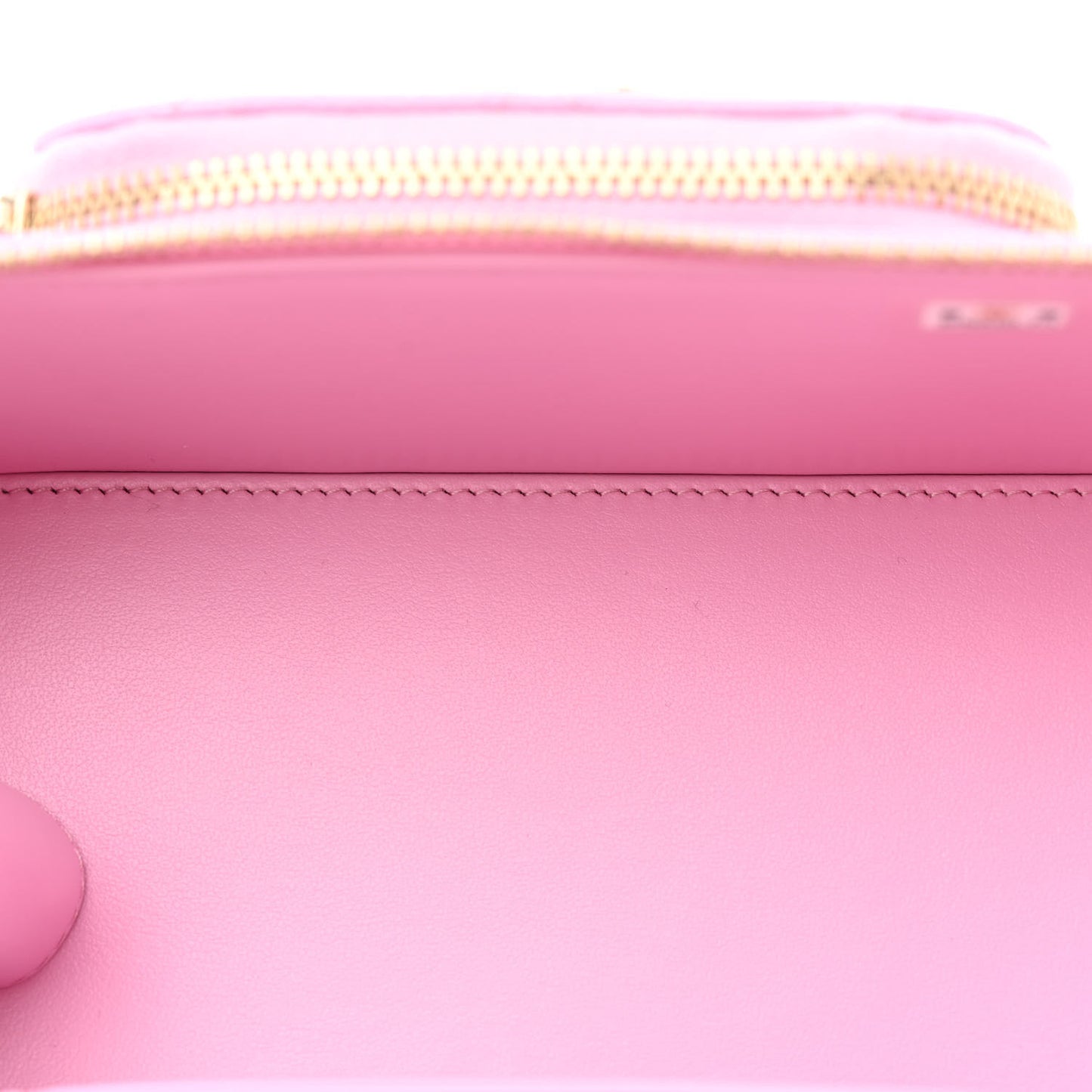 Caviar Quilted Top Handle Pocket Vanity Case Lilac