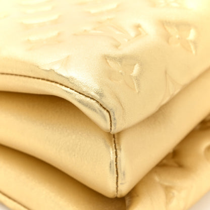 Louis Vuitton Lambskin Embossed Monogram Coussin PM Gold 11 of 14